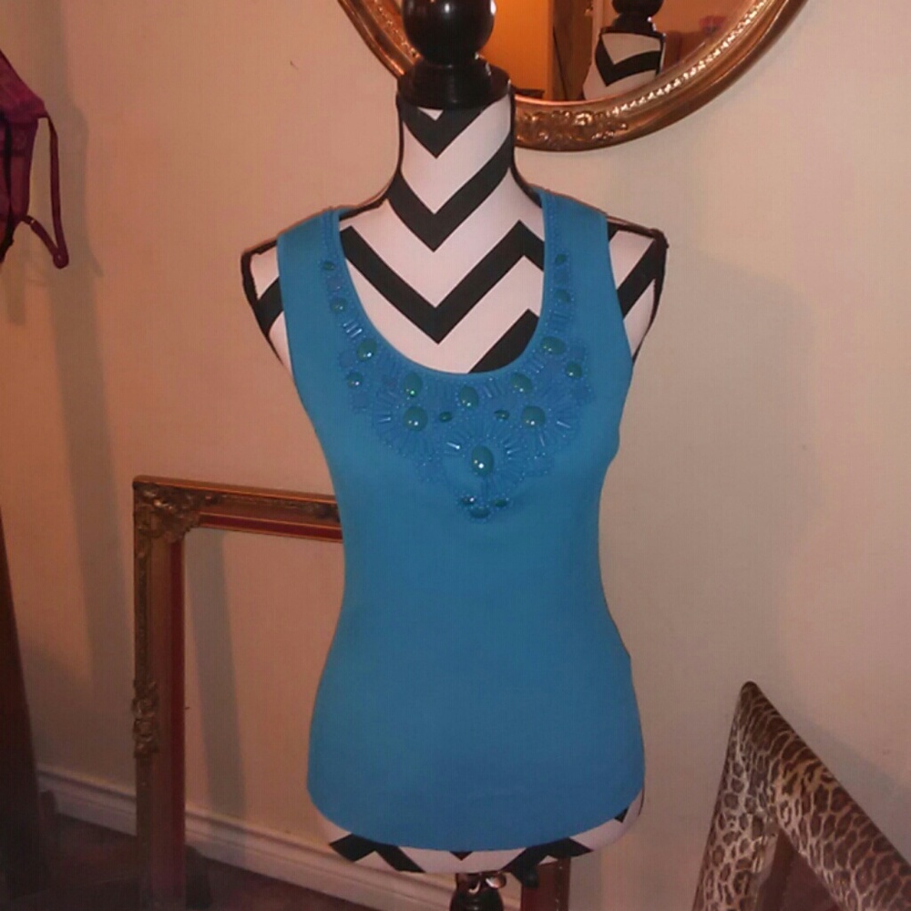 teal summer top